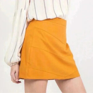 BNWT LOVE RICHE Twill Miniskirt, Mod Mustard
